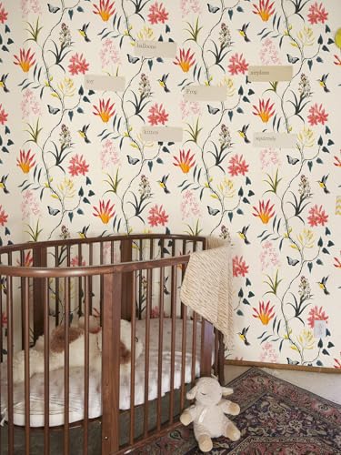 Orainege Vintage Floral Peel and Stick Wallpaper for Bathrooms - 17.7in x 118.1in